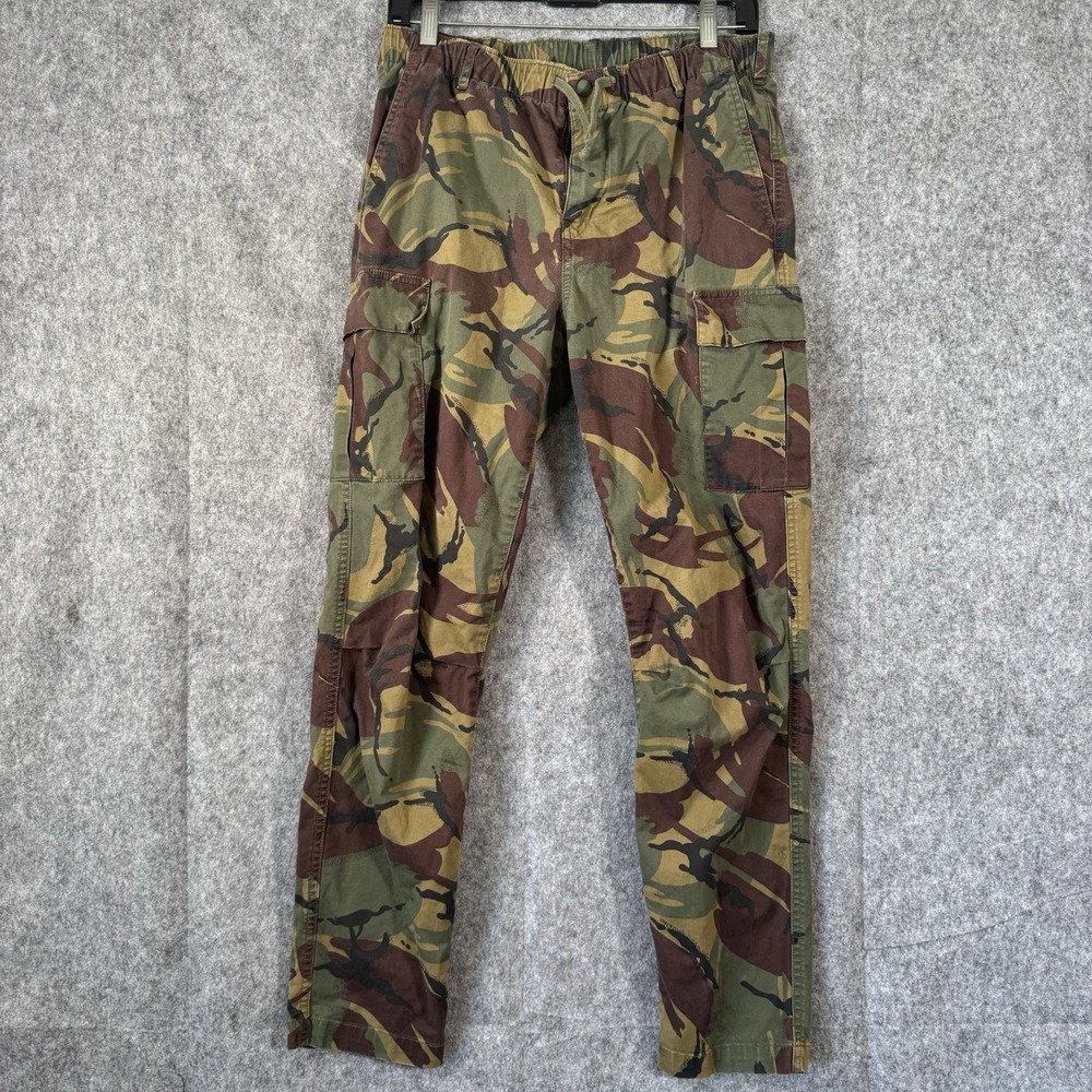 Polo Ralph Lauren Camo Cargo Pants Boys 20 British Zip Drawstring Grunge Outdoor